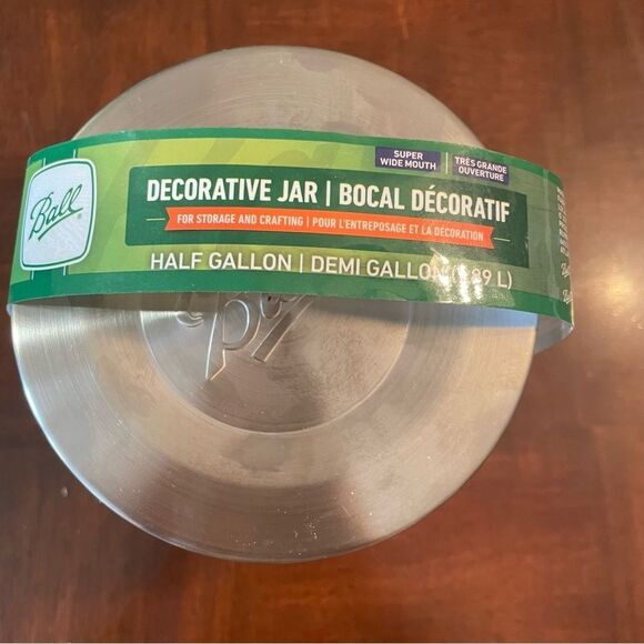 6.5" tall Large Half Gallon Mason Ball Decorative Jar Canister - Picture 4 of 10